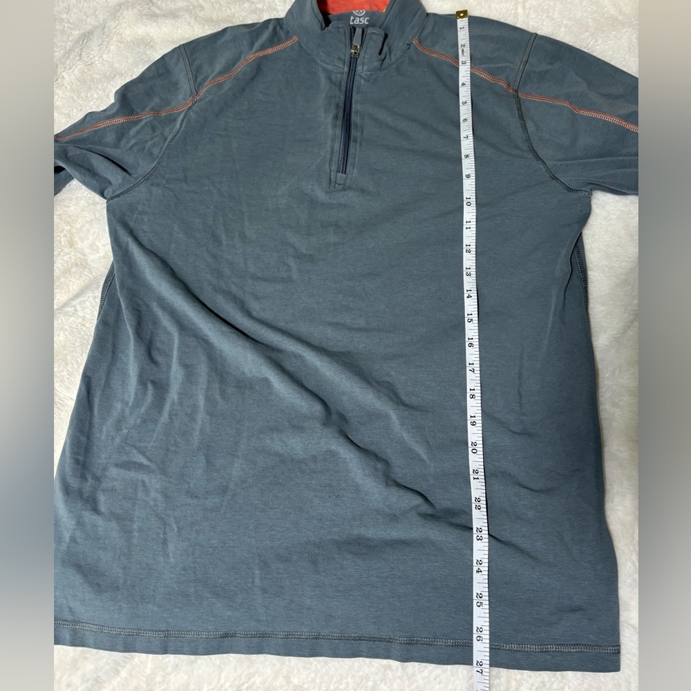 Men's Carrollton Organic Cotton Bamboo Quarter-Zip Performance Long Sleeve Shirt - Picture 6 of 7